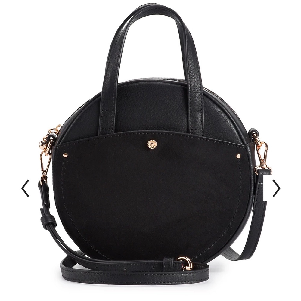 LC Black Round Crossbody Mini Bag